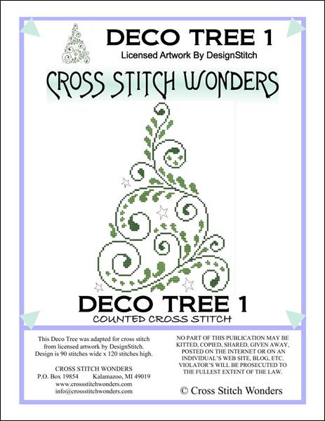 Cross Stitch Wonders Marcia Manning Deco Tree 1 Cross stitch pattern