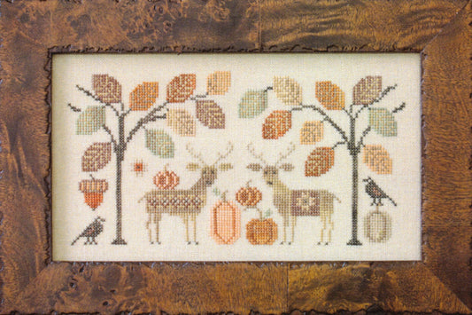 Plum Street Samplers Deer Friends cross stitch pattern