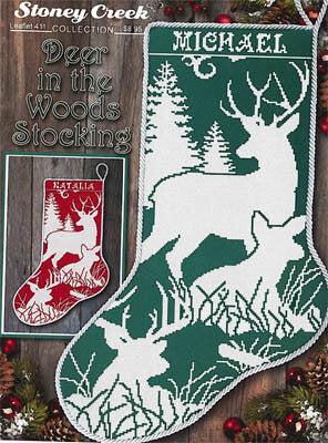 Stoney Creek Deer in the Woods Stocking LFT411 cross stitch pattern