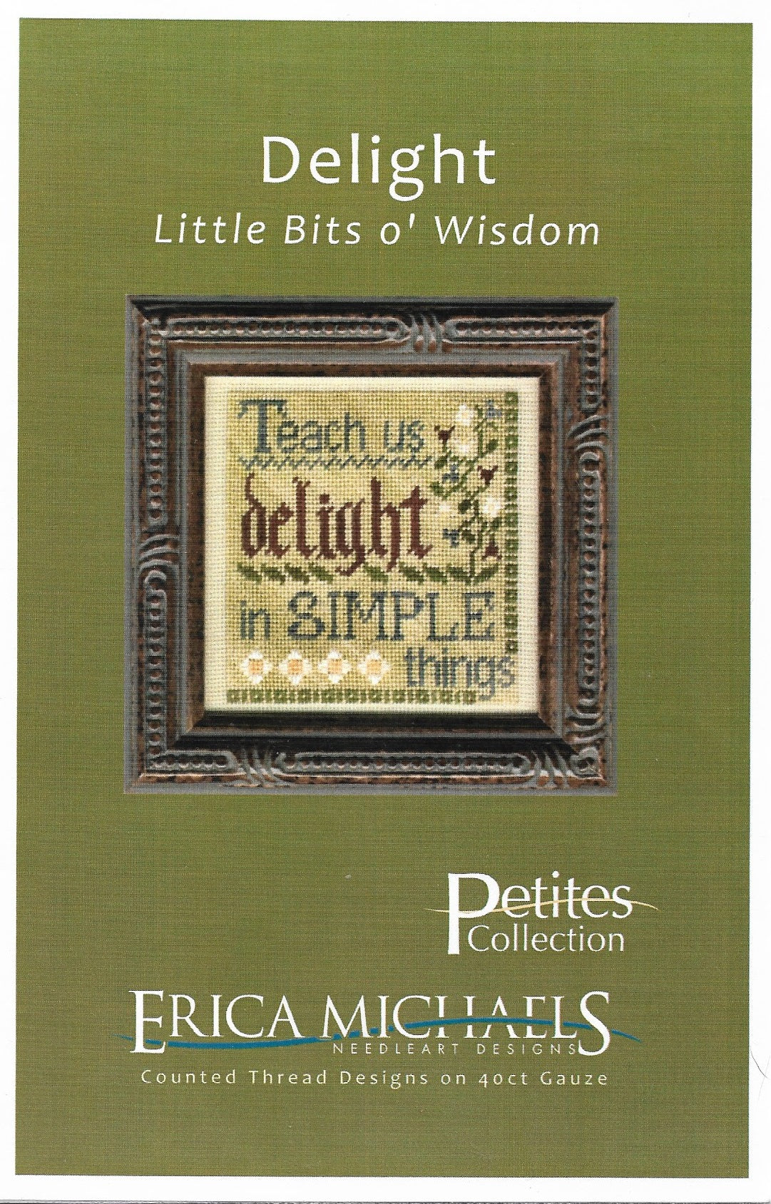 Erica Michaels Delight cross stitch pattern