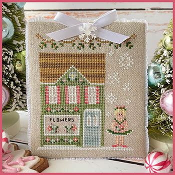 Countr Cottage Needleworks Dew Drop's Flower Shop Nutcracker Village 10 cross stitch pattern