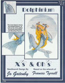 X's & Oh's Dolphinium F-530 mermaid cross stitch pattern