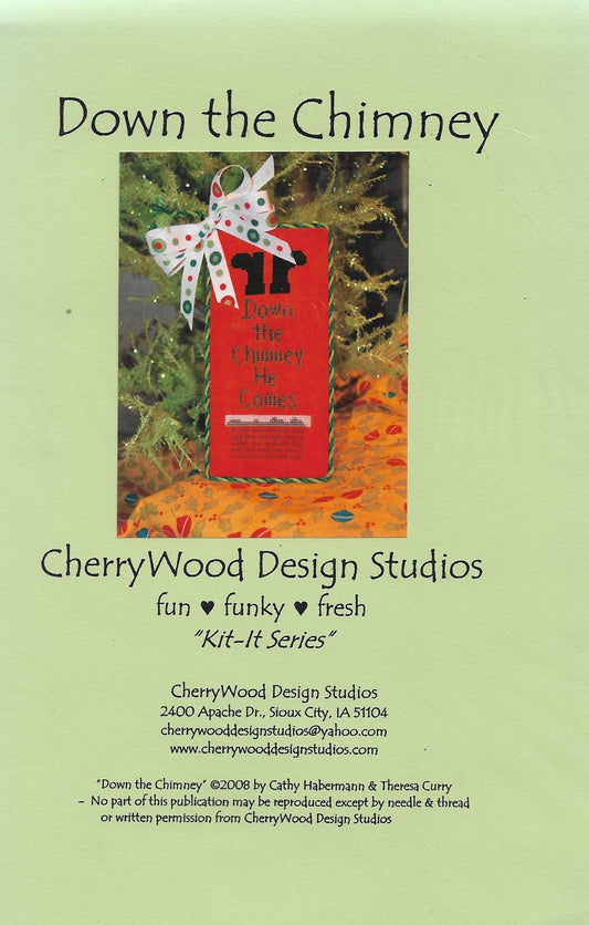 Cherrywood Design Studios Down the Chimney cross stitch pattern