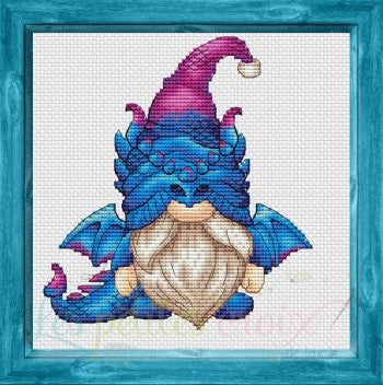 Grille Point de Croix Dragon Gnome cross stitch pattern
