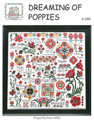 Rosewood Manor Dreaming of Poppies S-1301 cross stitch pattern