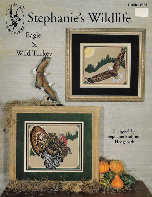 Pegasus Eagle & Wild Turkey 383 wildlife cross stitch pattern