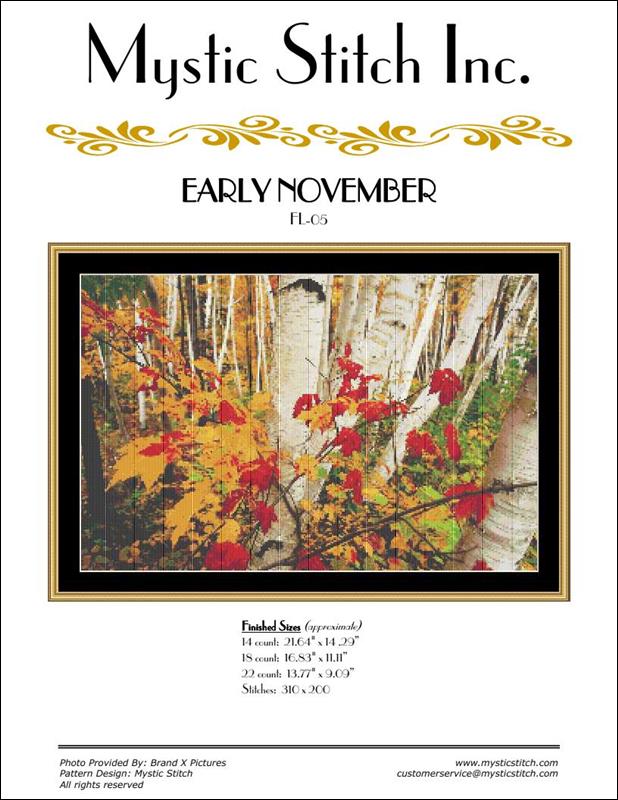 Mystic Stitch Early November FL-05 cross stitch pattern