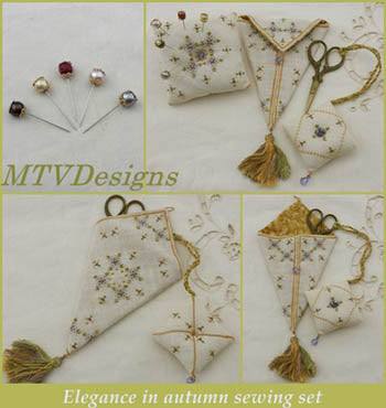 MTV Designs Elegance in Autumn Sewing Set cross stitch pattern