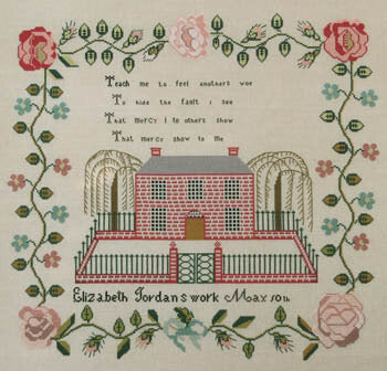 Queenstown Sampler Elizabeth Jordan c. 1841 cross stitch pattern
