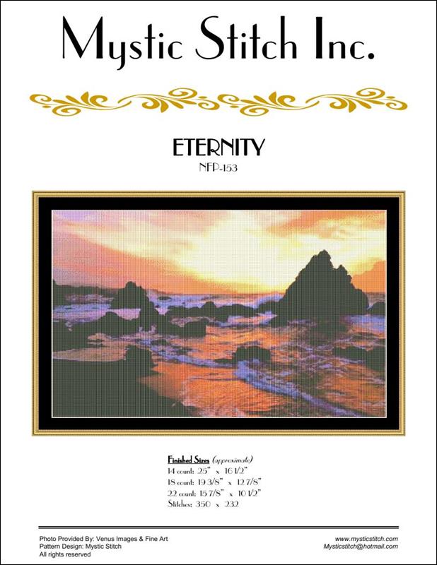 Mystic Stitch Eternity NFP-153 seascape cross stitch pattern