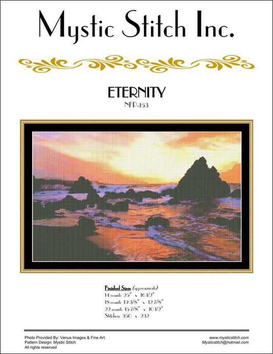 Mystic Stitch Eternity NFP-153 seascape cross stitch pattern