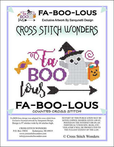 Cross Stitch Wonders Marcia Manning Fa-Boo-lous Cross stitch pattern