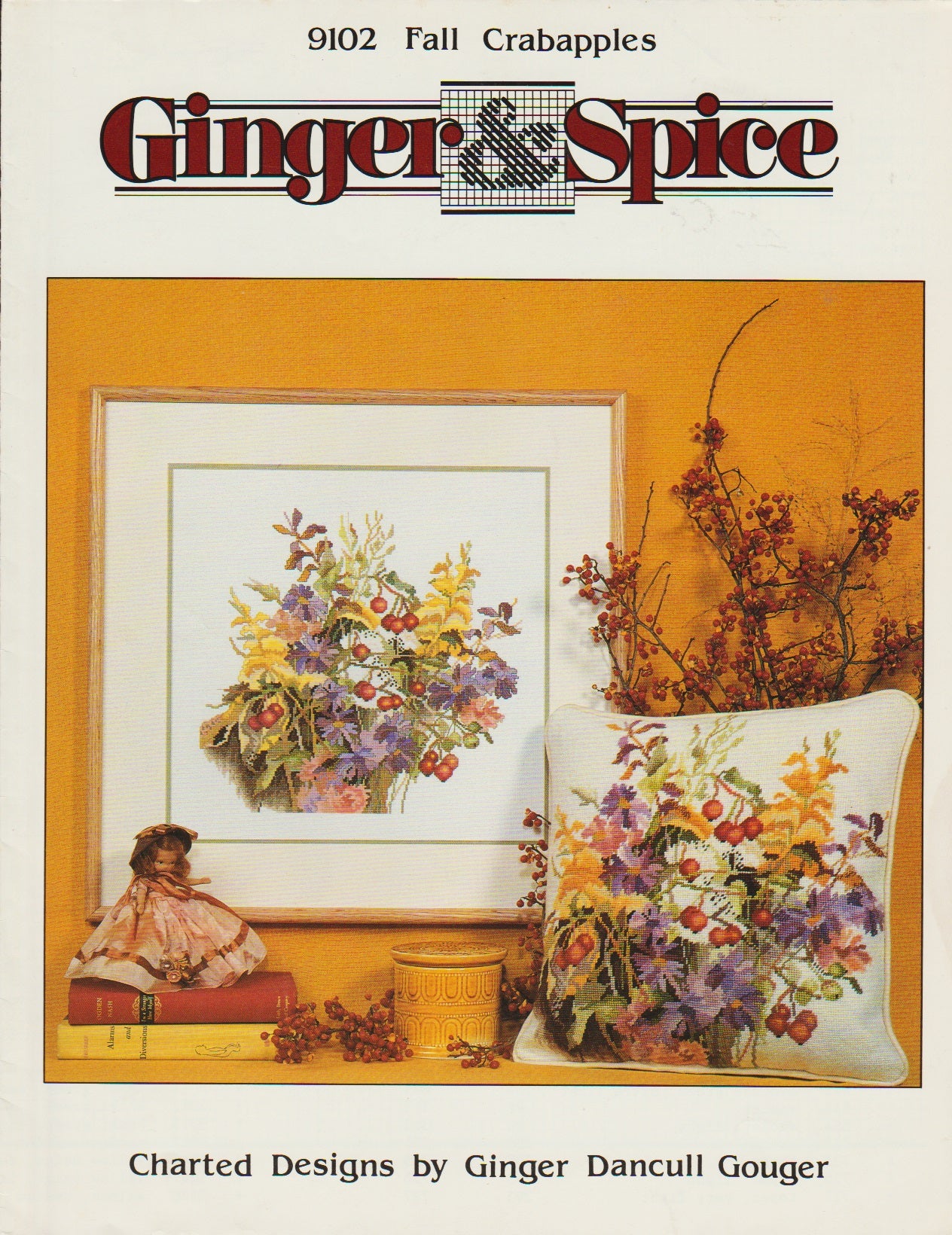 Ginger & Spice Fall Crabapples 9102 cross stitch pattern