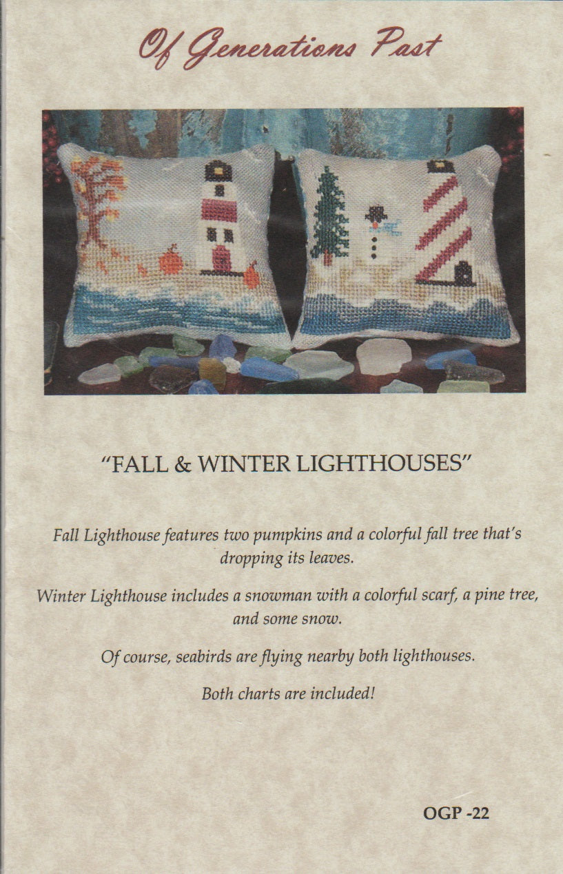 Of Generations Past Fall & Winter Lighthouses cross stitch pattern