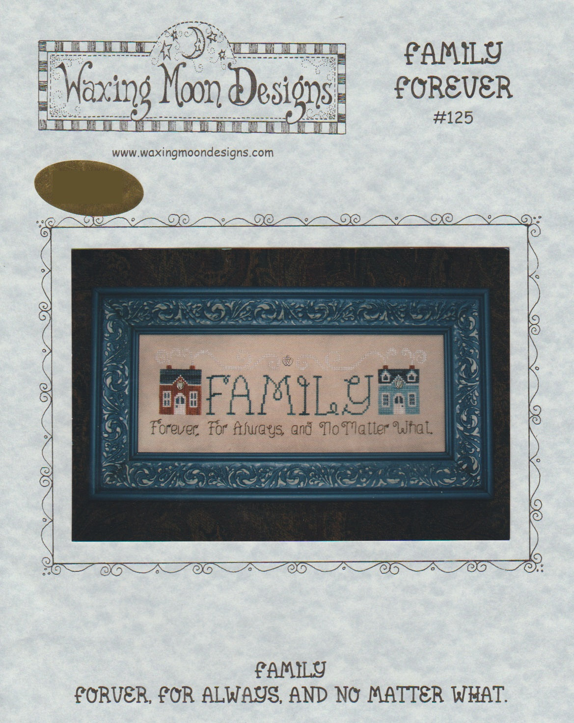 Waxing Moon Family Forever 125 cross stitch pattern