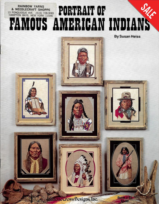 Jeanette Crews Portraits of Famous American Indian native cross stitch pattern