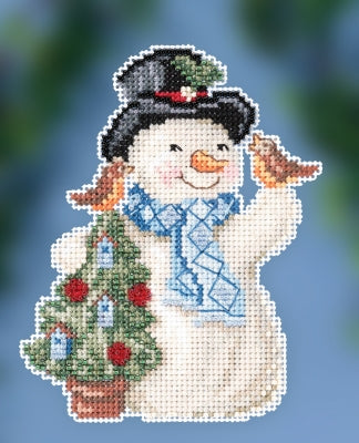 Mill Hill Feathered Friends Snowman JS20-2012 beaded christmas cross stitch kit
