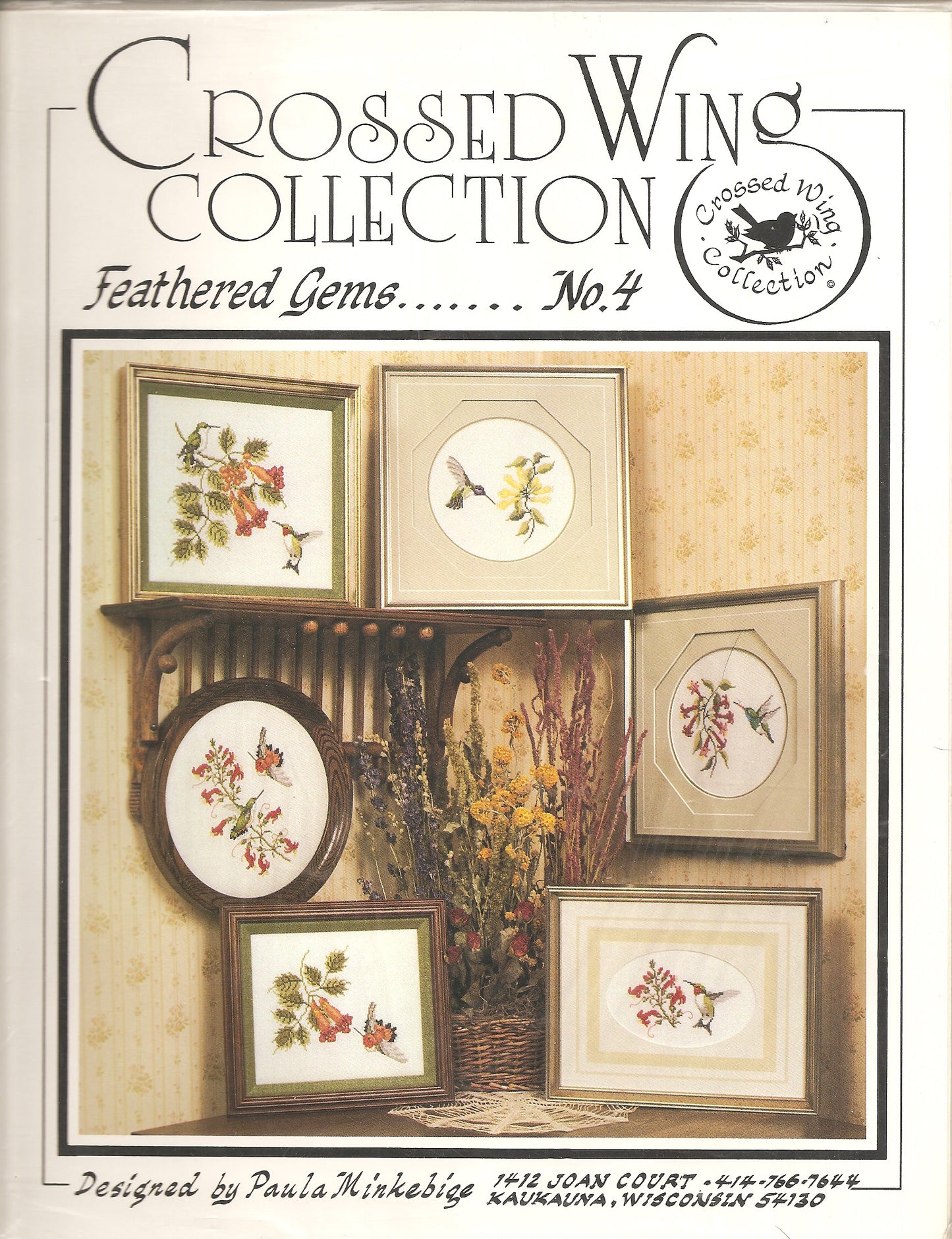 Crossed Wing Collection Feathered Gems no 4 cross stitch pattern