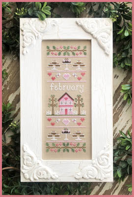 Country Cottage Needleworks  Sampler of the Month February cross stitch pattern