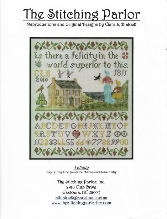 The Stitching Parlor Felicity cross stitch pattern