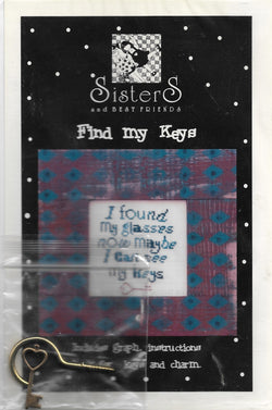 Sisters & Best Friends Find My Keys cross stitch pattern