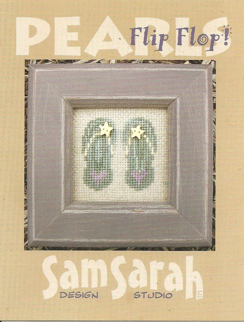 Sam Sarah Pearls Flip Flop P-015 cross stitch pattern