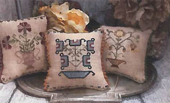 Mani di Donna Flowers Pot Pillows cross stitch pattern