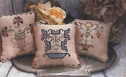 Mani di Donna Flowers Pot Pillows cross stitch pattern