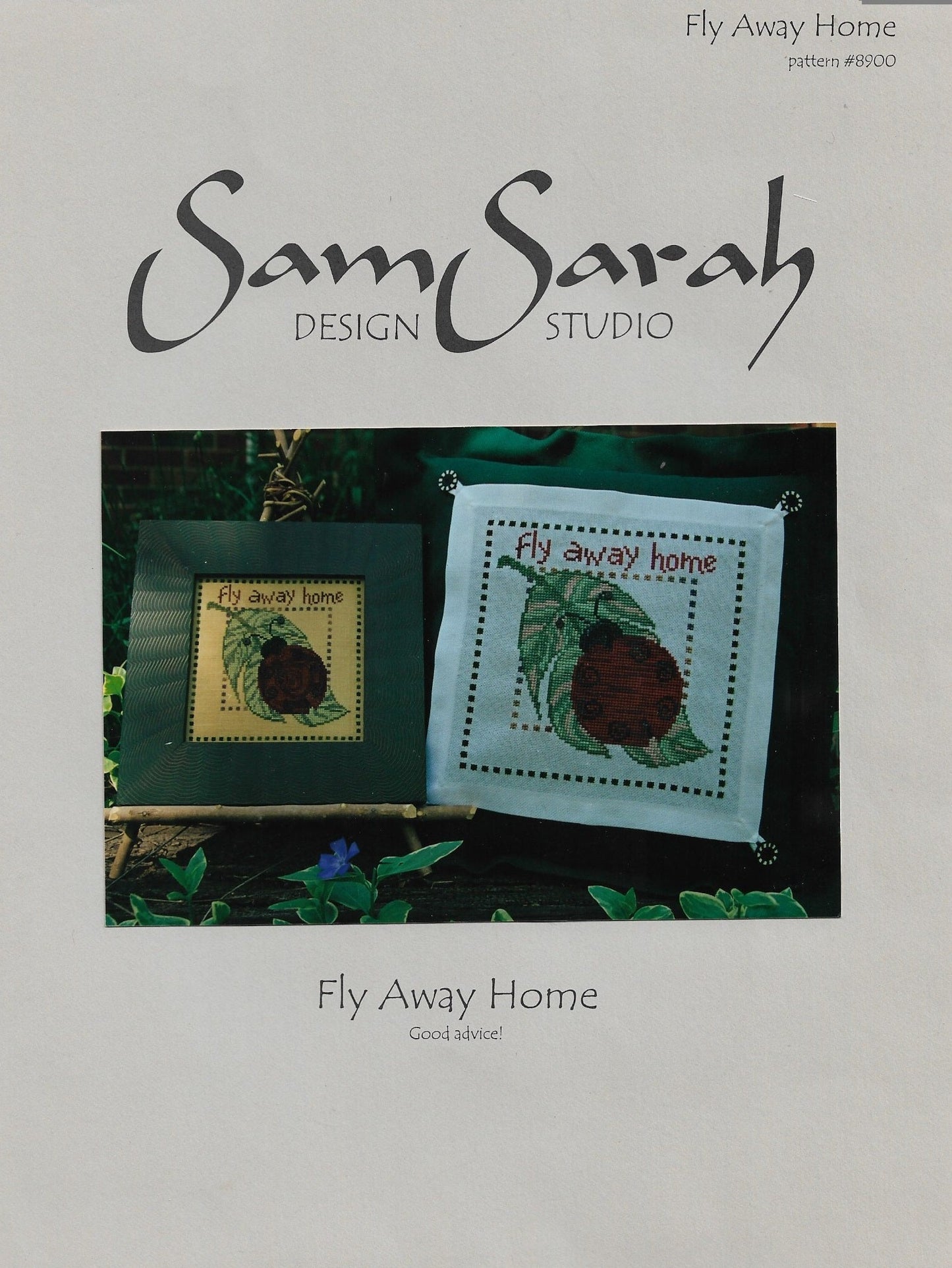 Sam Sarah Fly Away Home 8900 Ladybug cross stitch pattern