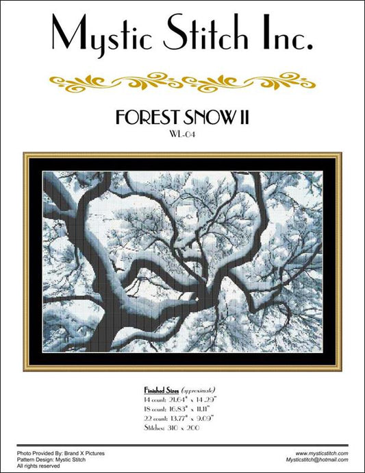 Mystic Stitch Forest Snow II WL-04 cros stitch pattern