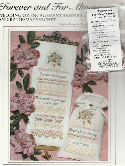 Victoria Sampler Forever and For Always 102 cross stitch pattern