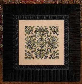 Ink Circles Four De Lys mandala cross stitch pattern