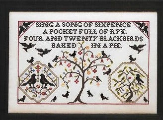 Rosewood Manor Four & Twenty Black Birds S-1064 cross stitch pattern