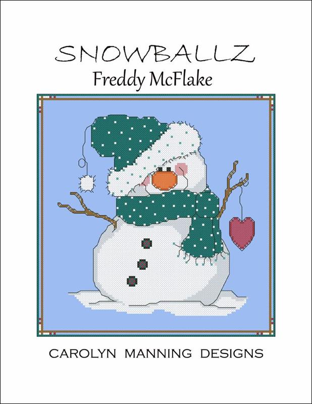 Carolyn Manning Freddy McFlake snowman cross stitch pattern