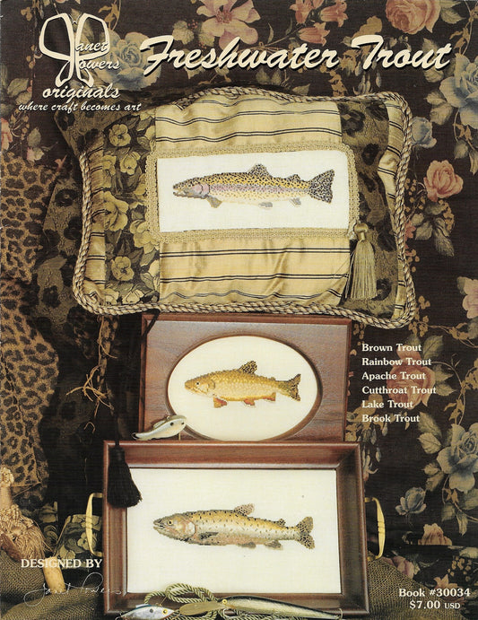 Jeanette Crews Janet Powers Freshwater Trout fish cross stitch pattern