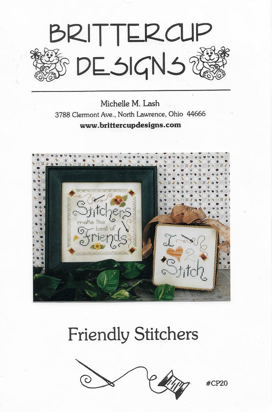 Brittercup Designs Friendly Stitchers CP20 cross stitch pattern