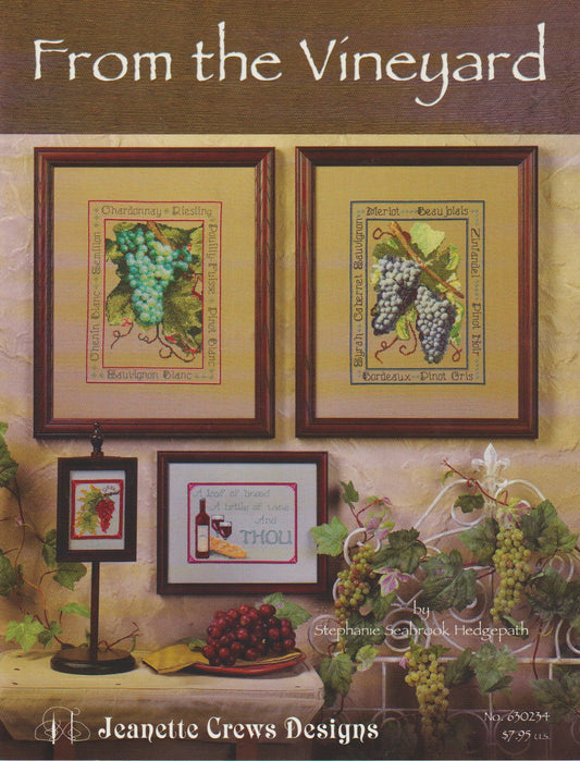 Jeanette Crews From The Vineyard 630234 wine country cross stitch pattern