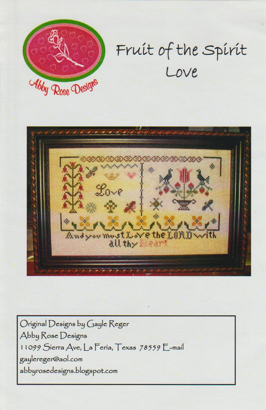 Abby Rose Designs Fruit Of The Spirit-Love cross stitch pattern