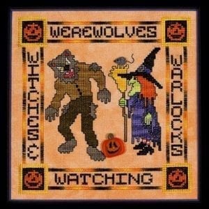 Glendon Place Werewolves, Witches & Warlocks GP-159 halloween cross stitch pattern
