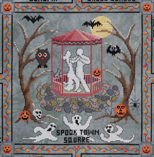 Glendon Place Spook Town Square Part 1 GP-250 halloween cross stitch pattern