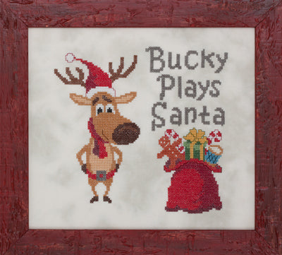 Glendon Place Bucky Plays Santa GP-268 Christmas cross stitch pattern