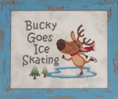 Glendon Place Bucky Goes Ice Skating GP-269 Christmas cross stitch pattern