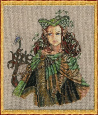 Nimue Gaewen fairy elf cross stitch pattern