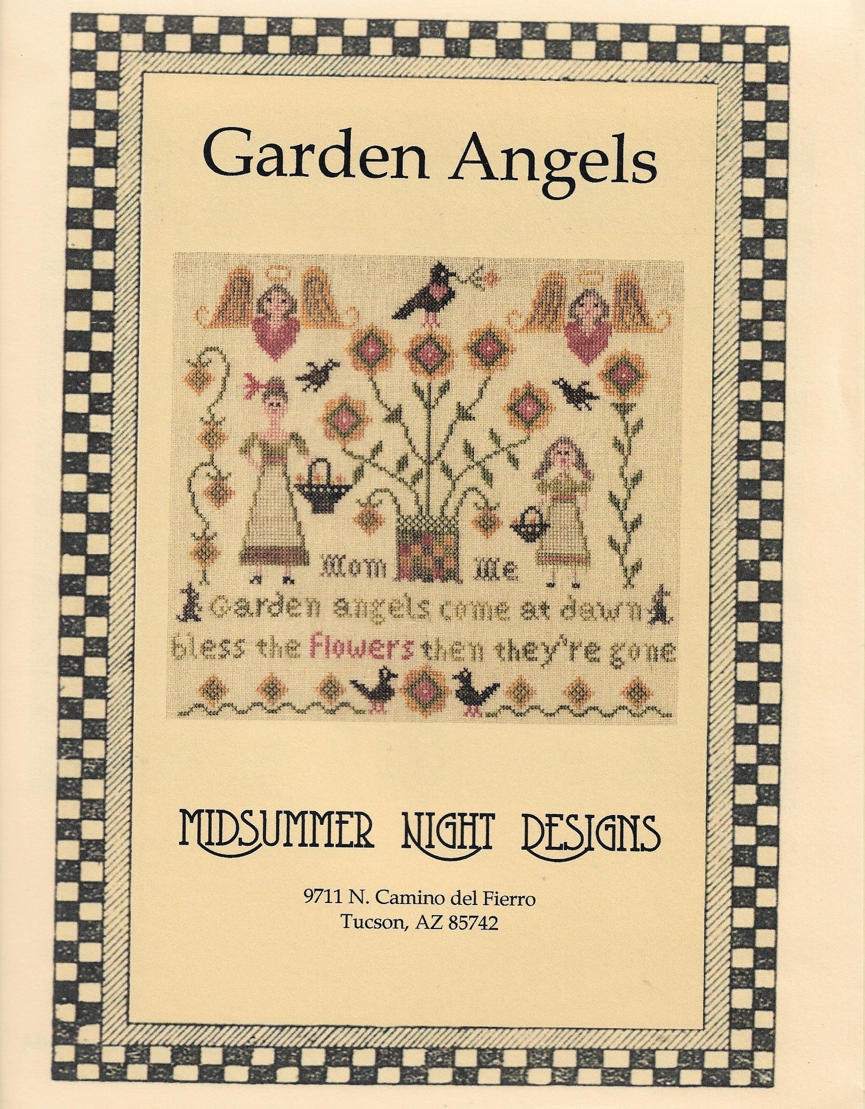 Midsummer Night Designs Garden Angels cross stitch pattern