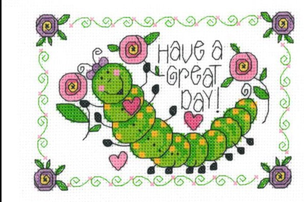 Imaginating Garden Cuties Caterpillar 2856BK cross stitch kit