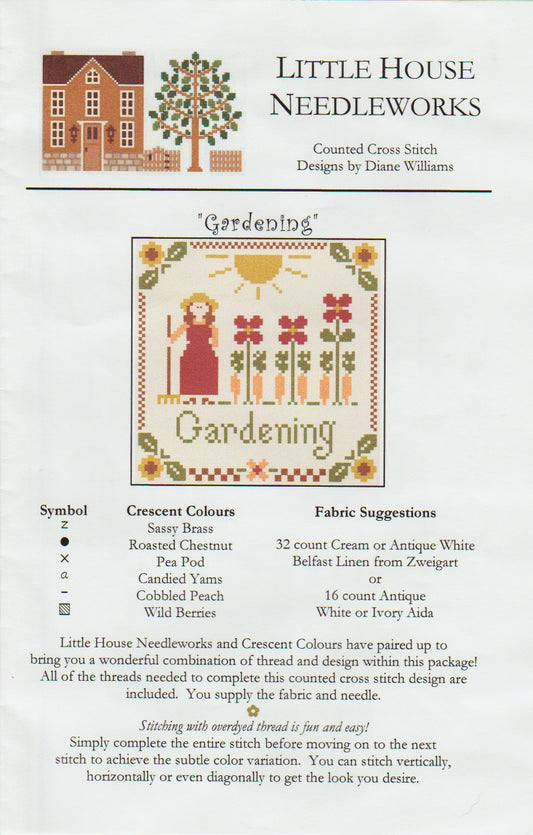 Little House Gardening cross stitch pattern