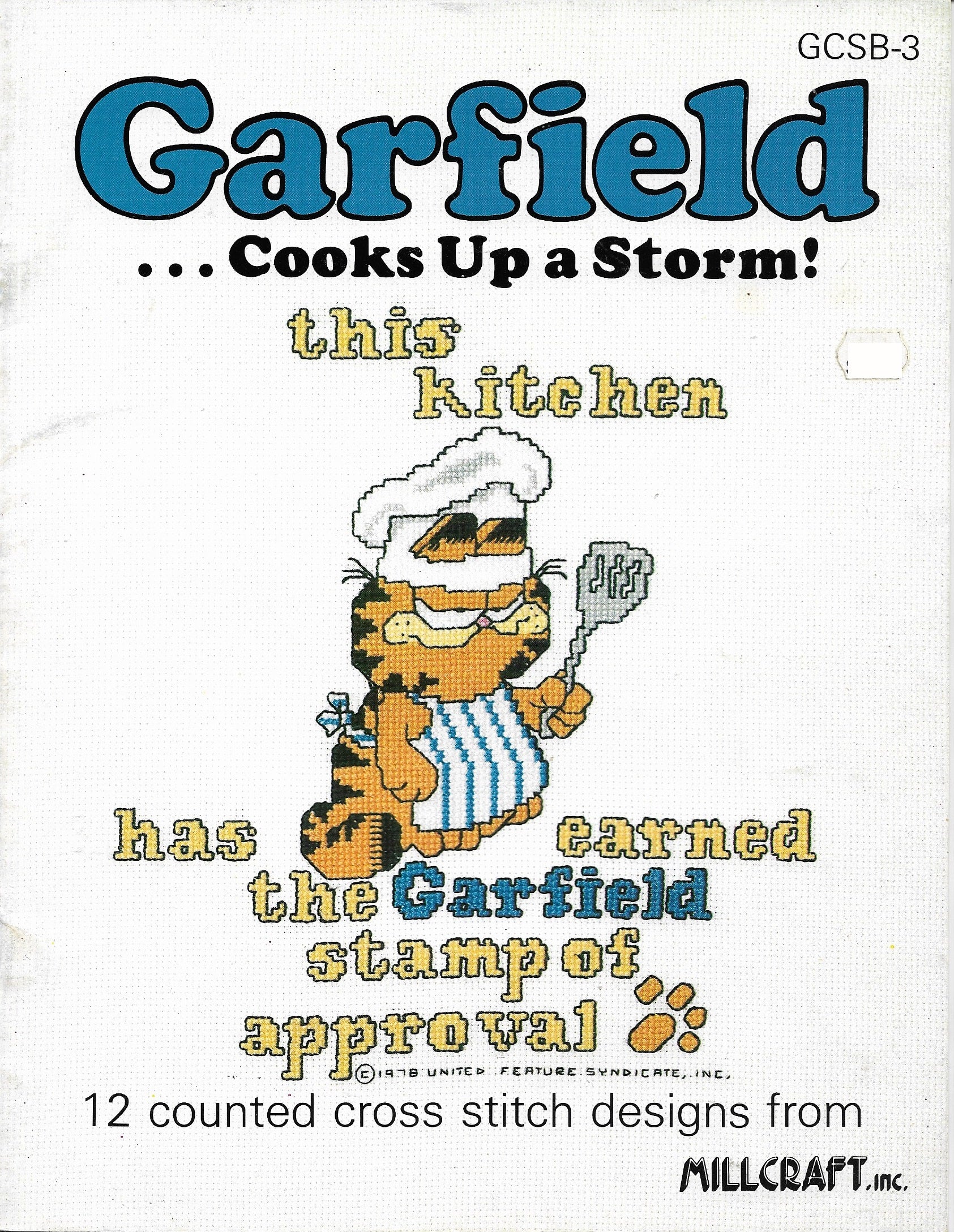 Millcraft Garfield .. Cooks Up A Storm GCSB-3 cross stitch pattern