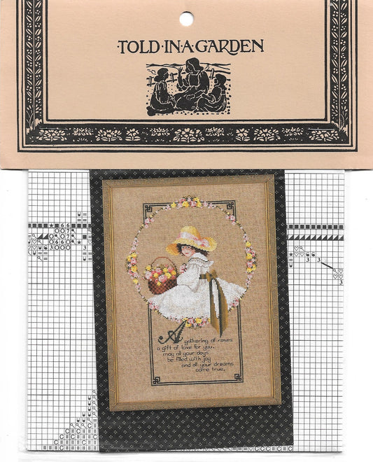 Told In A garden A Gathering of Roses Amish cross stitch pattern