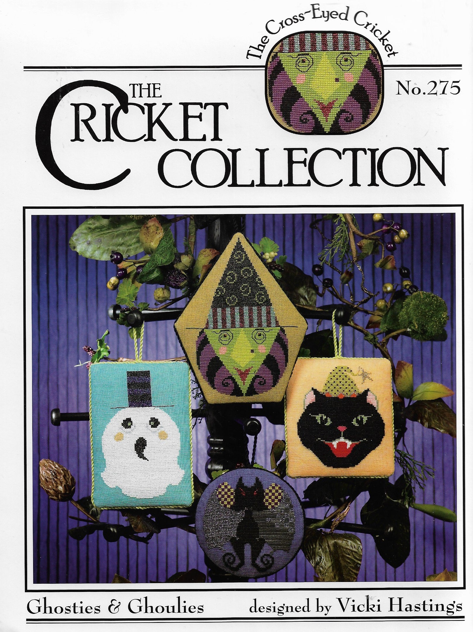 Cricket Collection Ghosties & Ghoulies CC275 halloween cross stitch ornament pattern
