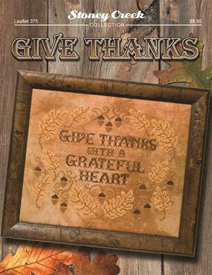 Stoney Creek Give Thanks LFT375 Thanksgiving cross stitch pattern